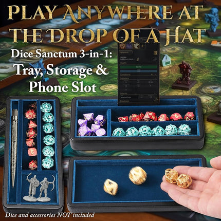 Soar Forge Sanctum Dice Box - Premium Case & Tray for DND