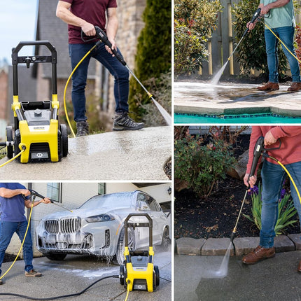 Kärcher K2100PS High Pressure Washer Max 2625 PSI, 3 Spray Nozzles, Detergent Reservoir, for Cars, Driveways, Linings, Patios, Maximum Flow Rate 7.8 L/min