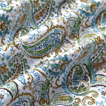 Elegant Comfort Softest and Coziest 6-Piece Sheet Set - 1500 Premium Hotel Quality Microfiber - Deep Pocket, Wrinkle Resistant 6-Piece Paisley Pattern Bed Sheet Set, Queen, Paisley Teal