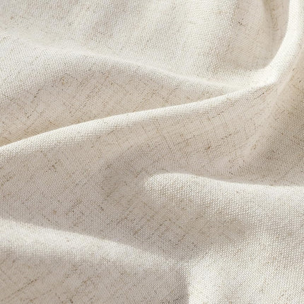 Aersas Linen Pinch Pleated Curtains 84 Inch Length 2 Panels Set for Living Room Cream Semi Sheer Window Curtain for Bedroom Boho Farmhouse Neutral Back Tab Drape Decor with Hooks, Natural Beige Ivory
