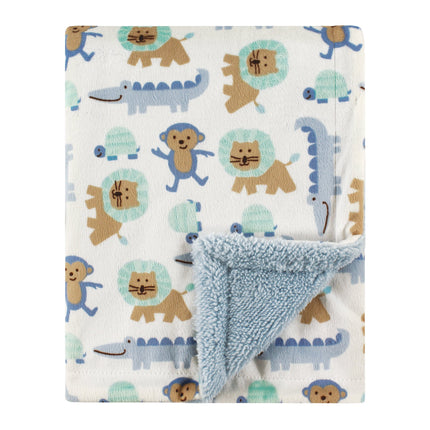 Luvable Friends Mink Blanket with Sherpa Backing, 