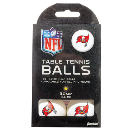Franklin Sports Tampa Bay Buccaneers Table Tennis Balls - NFL Team Table Tennis Balls - Official Team Logos and Colors - Fun NFL Game Room Accessories