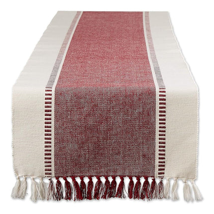 DII Woven Table Runner, Cotton, Redwood, 13x72 (13