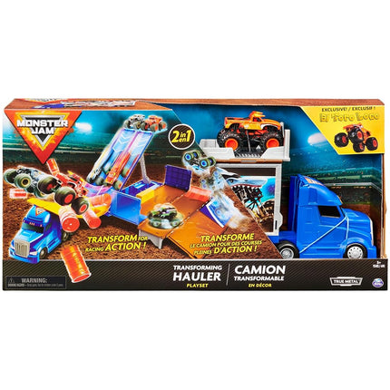 Monster Jam, Official 2-in-1 Transforming Hauler Playset with Exclusive 1:64 Scale El Toro Loco Die-Cast Monster Truck