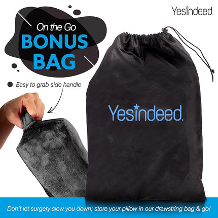 YESINDEED The Original Brazilian Butt Lift Pillow – Dr. Approved for Post Surgery Recovery Seat – BBL Foam Pillow + Cover Bag Firm Support Cushion Butt Support Technology…