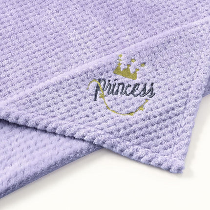 CREVENT 2Pcs 76x102cm Cute Cozy Fluffy Warm Baby Blankets for Infants Toddlers' Bedding Crib Cot Stroller - Grey Cloud + Crown