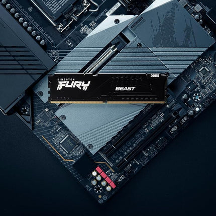 Kingston FURY Beast Black DDR5 32GB 6400MT/s CL32 DIMM Desktop Gaming Memory Single Module AMD EXPO and Intel XMP - KF564C32BBE-32