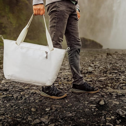 Sac isotherme ONIVA Tarana fabriqué à partir de matériaux recyclés, sac isotherme souple, glacière pique-nique recyclée, (Gris Halo)