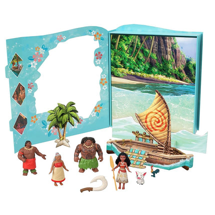 Disney Princess Toys, Moana Story Pack with 6 Key Characters, Small Dolls, Figures and Accessories Inspired by Disney Movies, Gifts for Kids