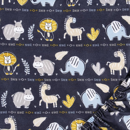 Sammy & Lou Zambia 2-Pack Microfiber Fitted Crib Sheet Set, Fits Standard Crib Mattress 28 in x 52 in; Fully Elasticized,