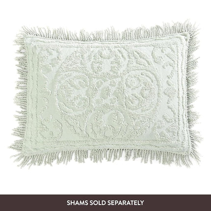 Beatrice Home Fashions Bedspread, Cotton, Sage, Queen