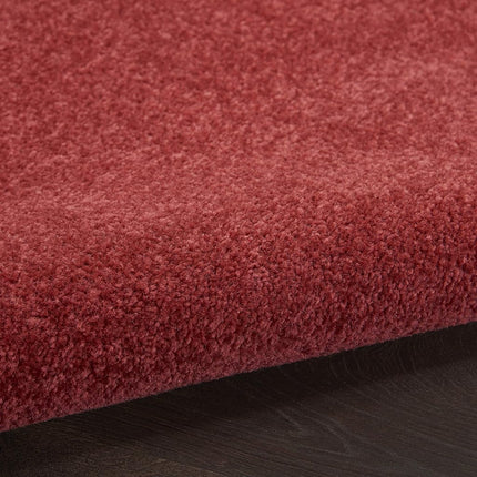 Nourison Essentials Indoor/Outdoor Brick Red 7' x Square Area Rug, Easy Cleaning, Non Shedding, Bed Room, Living Room, Dining Room, Backyard, Deck, Patio (7 Square)