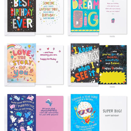 UK Greetings | Multipack of 40 Birthday Cards | Bright Designs