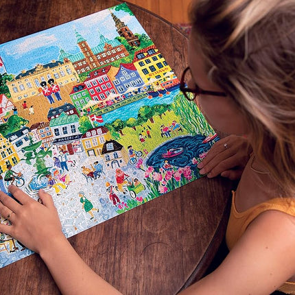 eeBoo Piece and Love Copenhagen 1000 Piece Square Adult Jigsaw Puzzle