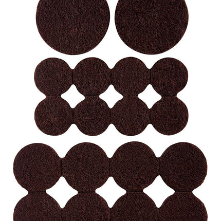 Scotch SP846 SP846-NA Felt Pads, Brown, Assorted Sizes