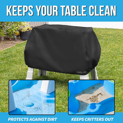 GoSports Universal Kids Water Table Cover - Anti-UV, Waterproof - Fits up to 41 x 25 x 34 Inches - Cover ONLY - Black