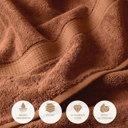 Home City, 100% Cotton, Towel Set, Rust - Towel