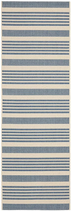 SAFAVIEH Courtyard Collection 2'3" x 6'7" Beige/Sweet Pea CY6062 Stripe Indoor/Outdoor Waterproof Easy Cleaning Patio Backyard Mudroom Runner Rug