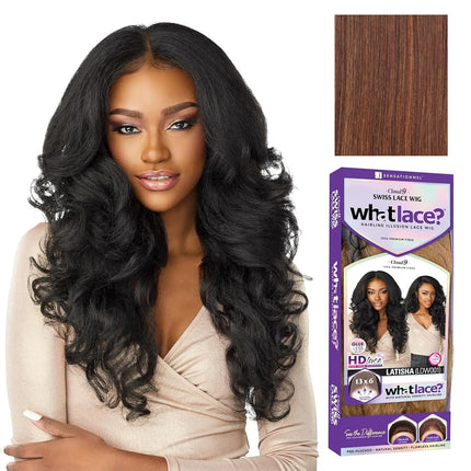 Sensationnel HD Lace Front Wig Cloud 9 What Lace Swiss Lace 13X6 Latisha (FLAMBOYAGECHOCOLATE)