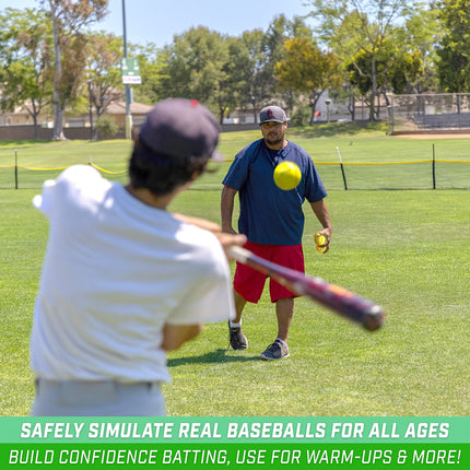 GoSports Foam Training Baseball 12 Pack - Regulation Size Foam Baseballs for Soft & Safe Throwing, Catching and Batting Practice