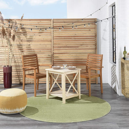 Nourison Essentials Indoor/Outdoor Green 6' Round Area Rug