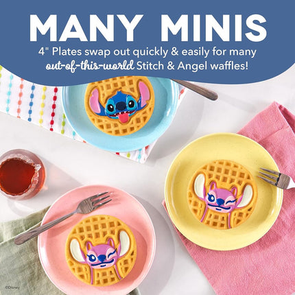 Disney | DASH Removable Ceramic Waffle Plates 2-Pack for the MultiMaker® Mini Maker System (Stitch & Angel)