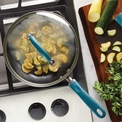Rachael Ray Create Delicious Deep Hard Anodized Nonstick Frying Pan/Fry Pan/Hard Anodized Skillet - 10.25 Inch, Gray