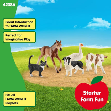 Schleich Farm World - 5Pc Farm Animal Playset - Kids Ages 3+ | 42386