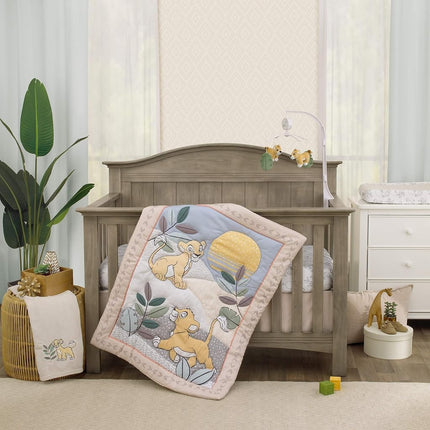 Disney Lion King Leader of The Pack Black and White Super Soft Fitted Crib Sheet (7512003P)