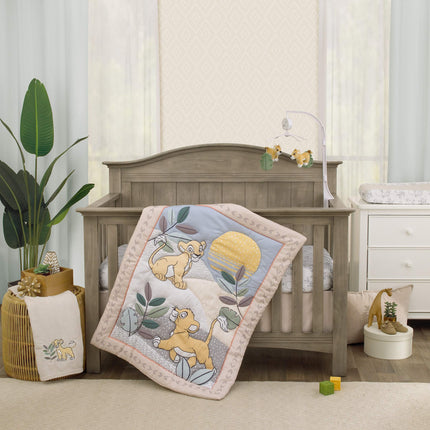 Disney Lion King Leader of The Pack Black and White Super Soft Fitted Crib Sheet (7512003P)
