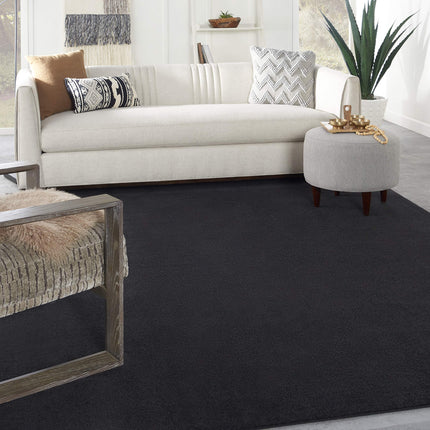 Nourison Essentials Solid Contemporary Black 7' X 