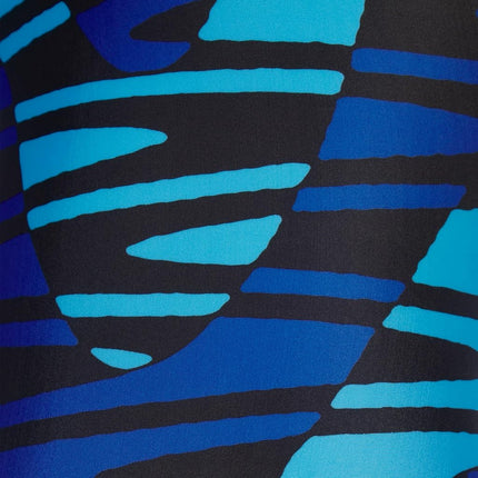 Speedo Women's Endurance Plus Flyback Printed One Piece Swimsuit - Team Royal Blue, Size 38