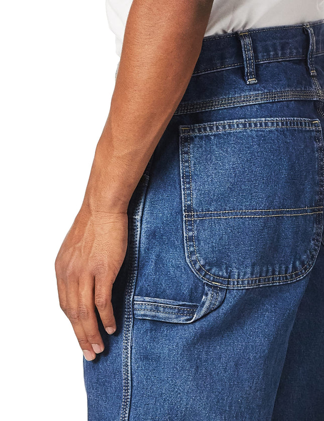 Dickies Jean de carpintero de ajuste recto relajado para hombre, azul índigo, 36W x 32L