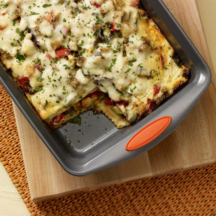 Rachael Ray Oven Lovin' Rectangle Nonstick Bakeware 9-Inch-by-13-Inch Cake Pan, Orange