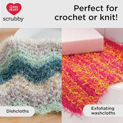 Red Heart Scrubby Black Yarn - 3 Pack of 100g/3.5oz - Polyester - 4 Medium (Worsted) - 92 Yards - Knitting/Crochet