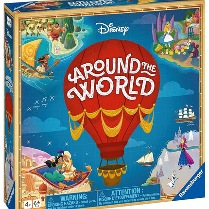 Ravensburger Disney Gifts - Around The World Board Game for Kids Age 4 Years Up - 2 to 4 Players Board Game