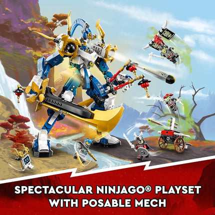 LEGO NINJAGO Jay’s Titan Mech 71785, Large Action Figure Set, Battle Toy for Kids, Boys and Girls with 5 Minifigures & Stud-Shooting Crossbow Playset, Green