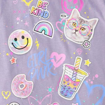 The Children's Place Assorted Everyday Short Sleeve Graphic T-Shirts,multipacks, Doodles/Heart Mom/Heart Dad, Small