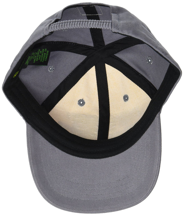 John Deere Boys' Trademark Baseball Cap, Grey/Yellow, 2-4T