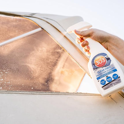 303 Marine Clear Protective Cleaner - Cleans and Protects Vinyl and Plastics, Provides Superior UV Protection, Prevents Yellowing and Cracking, 32oz (30215) Packaging May Vary