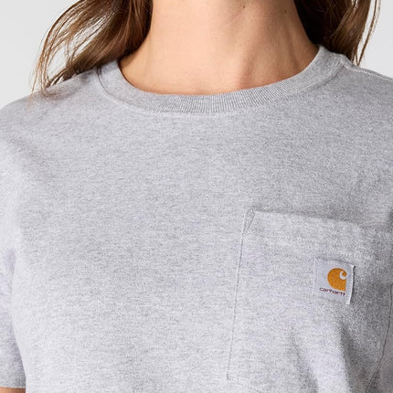 Carhartt Men's K87 Workwear Pocket Short Sleeve T-Shirt Work Utility, Heather Gray, XX-Large Plus