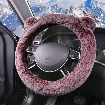 FH Group FH2011RED Steering Wheel Cover Cute and Fluffy Koala Bear Universal Plush Steering Wheel Cover fits most Cars, Trucks, SUVs, and Vans, Red