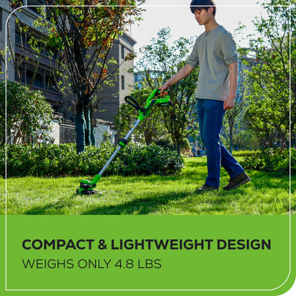 Greenworks 40V Kit combinado de cortabordes/bordeadora de hilo inalámbrico de 13 pulgadas y soplador de hojas + 3 bobinas de regalo, batería de 2.0 Ah y cargador incluidos