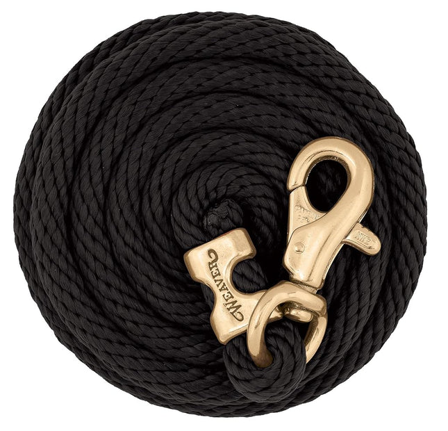 Weaver Leather Poly Lead Rope, Black, 5/8" x 10'