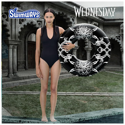 Swimways Wednesday Swim Tube Pool Float, Inflatable Pool Floats & Kids Pool Toys, Swimming Pool Accessories & Beach Essentials for Teens Aged 14 & Up