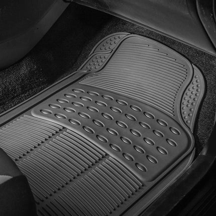 FH Group Automotive Floor Mats Climaproof for All Weather Protection Universal Fit Trimmable Heavy Duty fits Most Cars, SUVs, and Trucks, 2pc Front Set Solid Gray