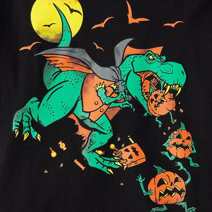 The Children's Place Garçons – Lot de T-shirts graphiques à manches courtes pour toutes les fêtes – Lot de 3 motifs Ghouls/Halloween Dino/Dino City, Grande taille