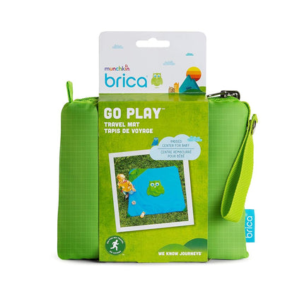 Munchkin Brica Go Play Portable Baby Travel Playmat, 58” x 58”, Blue/Green, 2 Piece Set