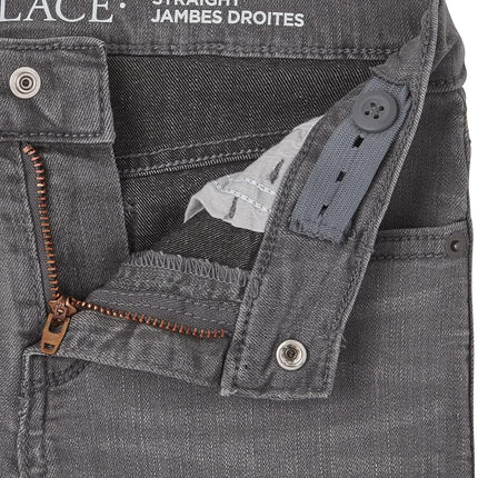 The Children's Place Boys Multipack Basic Stretch Straight Leg Jeans, Aged Indigo/Black Wash/Potter Wash/Winston Wash 4-Pack, 10