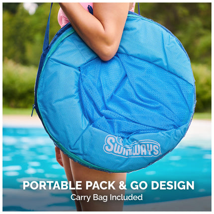 Fauteuil de piscine flottant SwimWays Spring Float Premium Hammock, gonflable, pour adultes (à partir de 15 ans), gonflage rapide, couleur bleu ciel